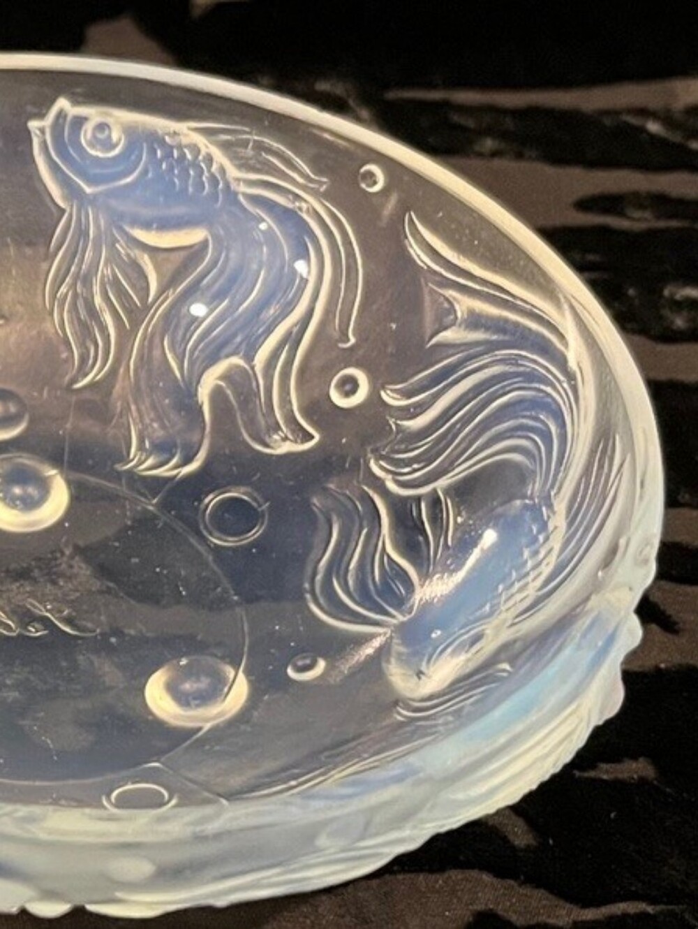 Sabino "Bols Poissons" Iridescent‎ Art Glass Goldfish Bowl Post War Signed - Picture 7 of 9